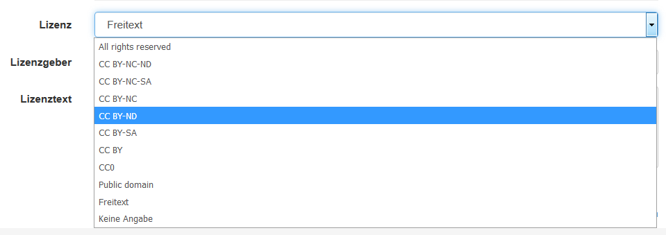 Lizenzen zur Wahl