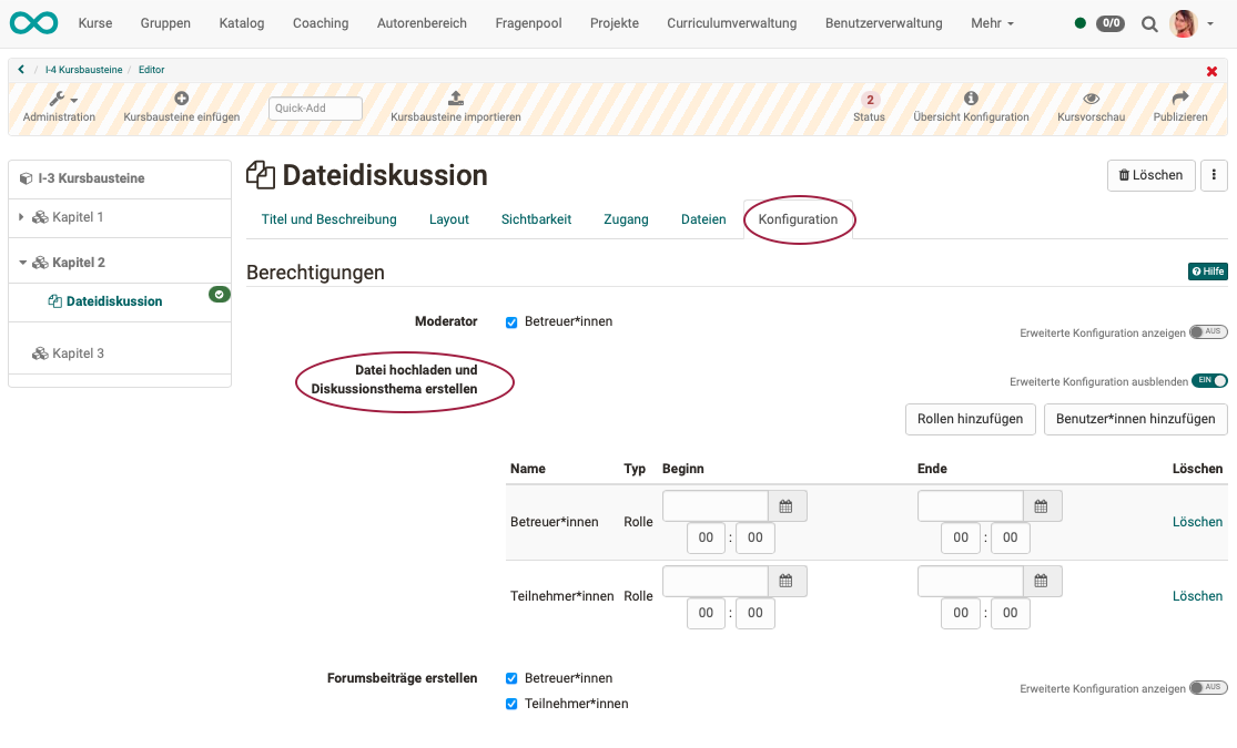 Dateidiskussion Konfiguration