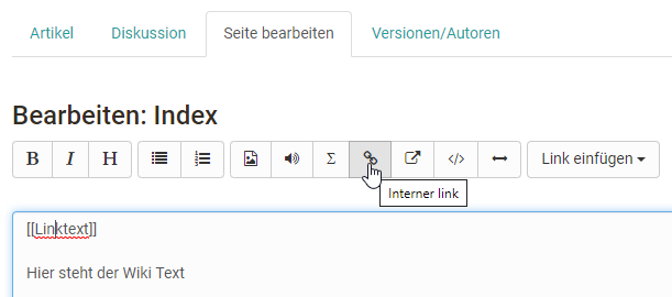 Wiki internen Link anlegen