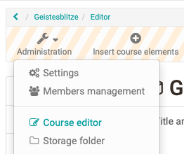 Course editor