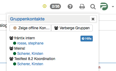 Gruppenchat-Fenster