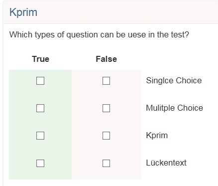 Beispiel Kprim Frage