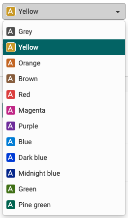 New colour picker component