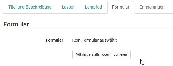 Formular auswählen