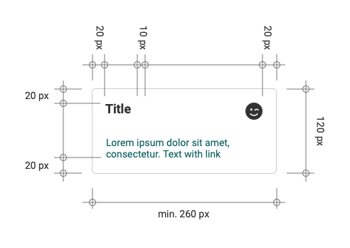 Performance widget with text