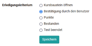 Test Erledigungskriterien