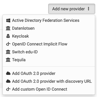 New login provider