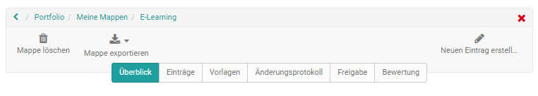 Portfolio Mappe löschen
