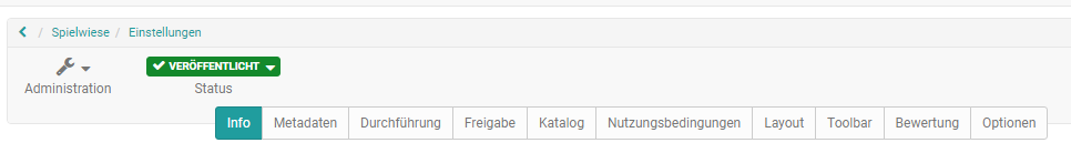 Kursadministration Einstellungen