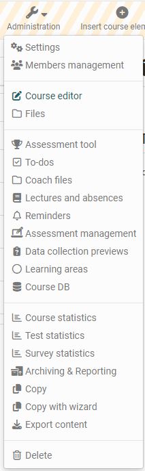 Course adminisatration