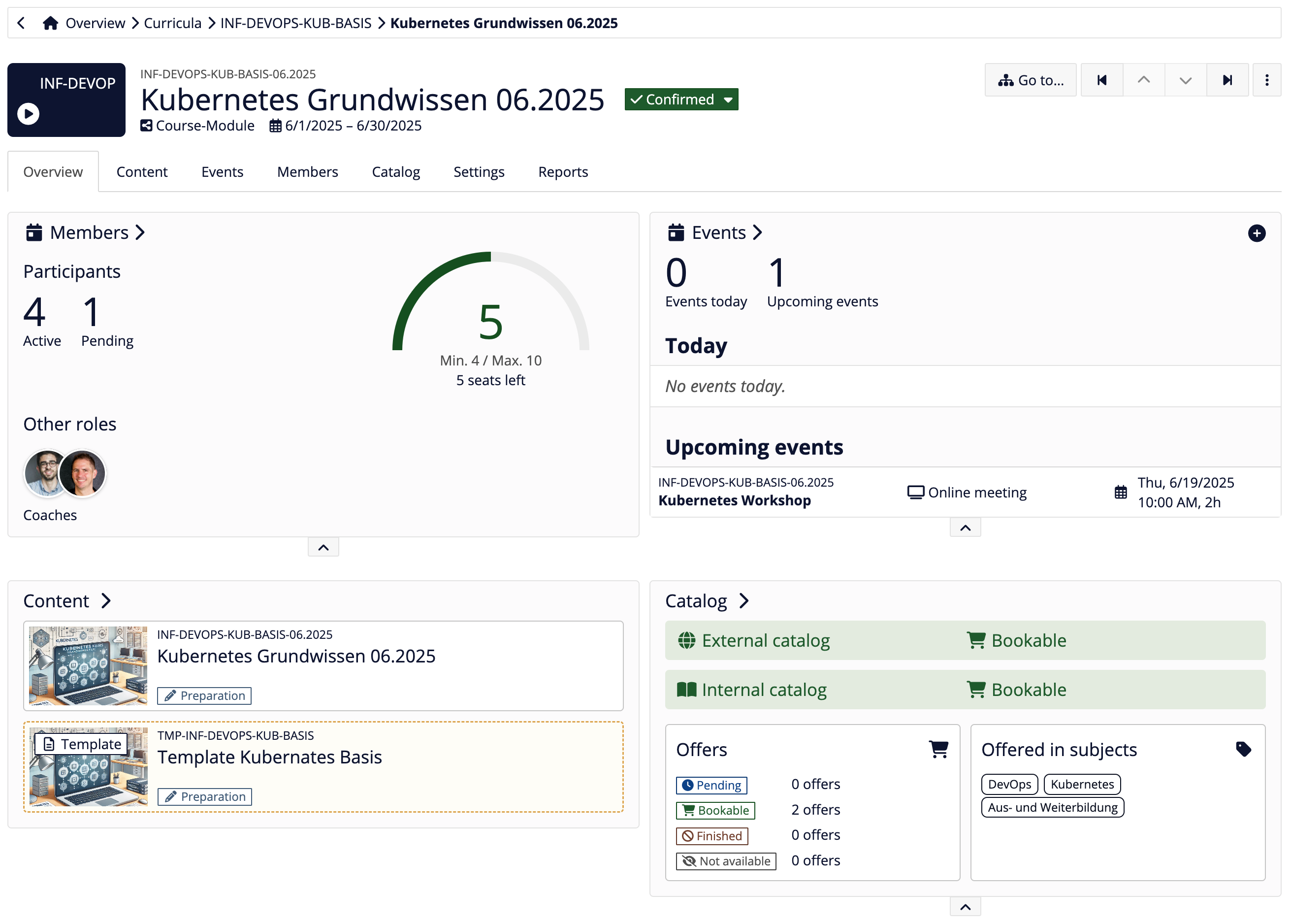 Overview of a specific implementation