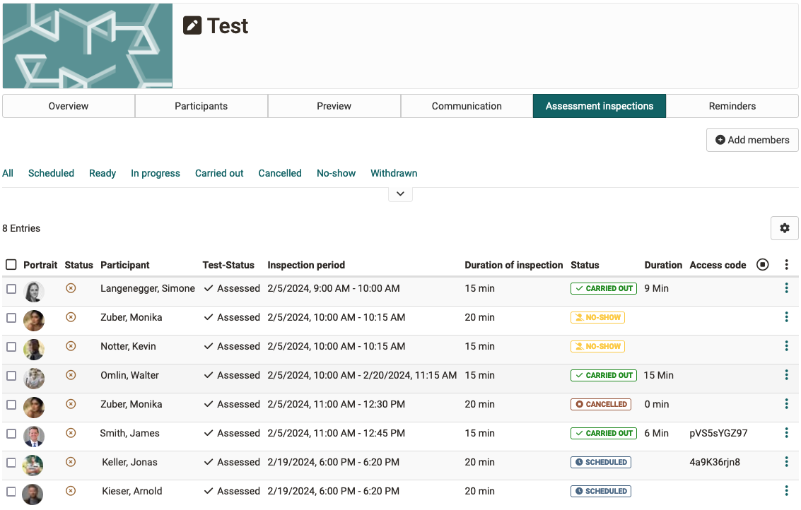 Assessment inspection - overview for coaches Assessment inspection - overview for coaches