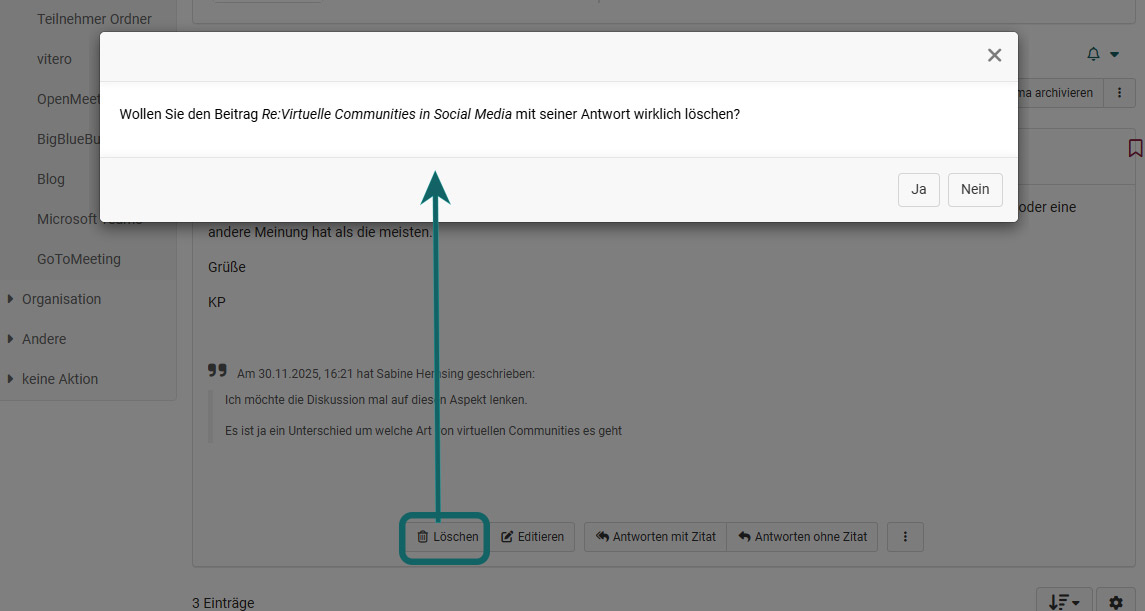 Dateidiskussion Post löschen