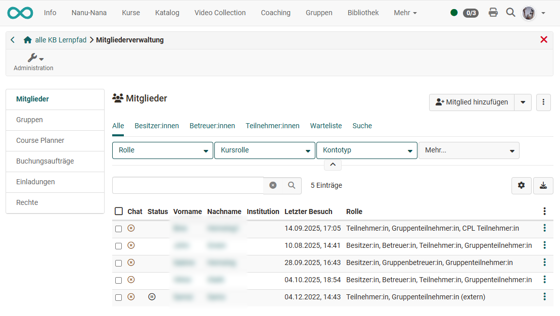 Mitgliederverwaltung
