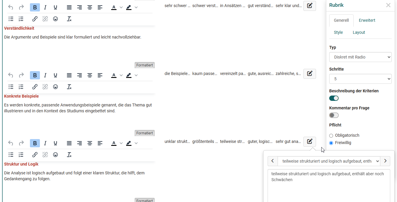 Rubric Zellentext