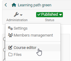 course editor link