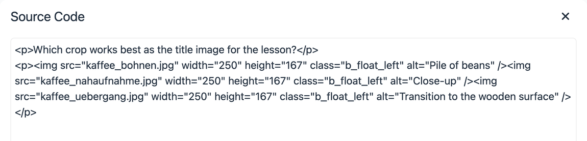 Three img elements with the class b_float_left, each 250 pixels wide