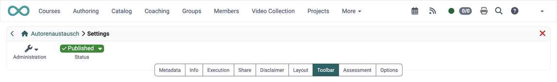 Tab "Toolbar" active, seventh in the tab bar
