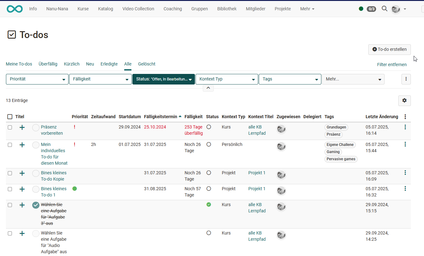 To-do overview