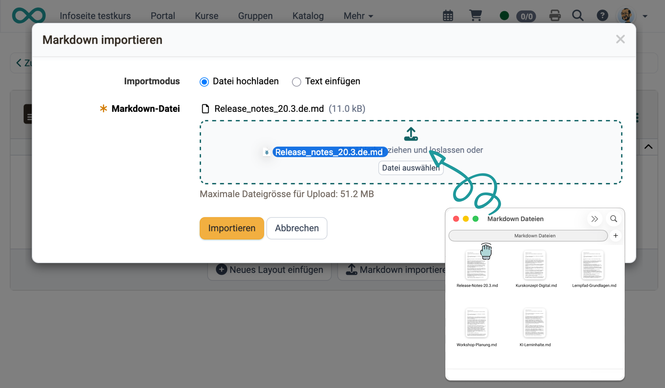 Content Editor Markdown Import