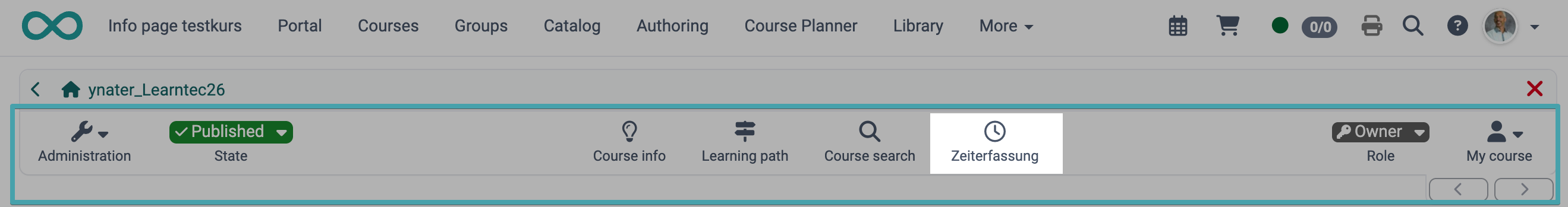 Jump to an external tool from the course toolbar
