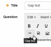 Editor Gap text Icon