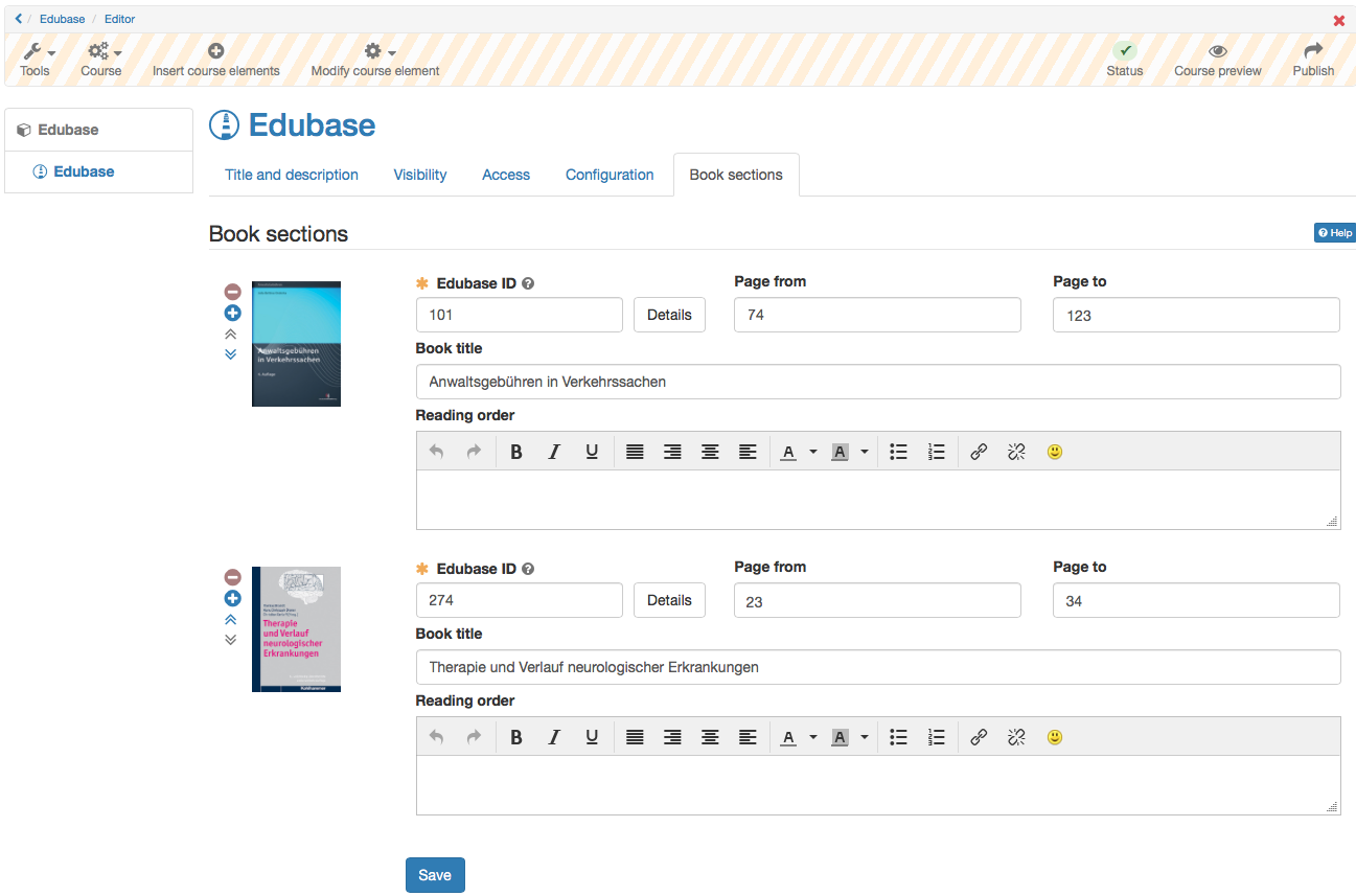 Edubase Screen