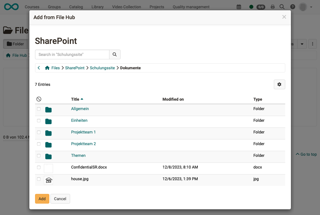 SharePoint integration